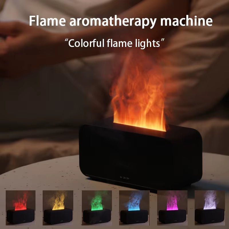 Flame Aroma Diffuser,Fragrance Essential Oil Diffuser Humidifier,With 3D Flame Night Light 120Ml for Bedroom, Home and Office