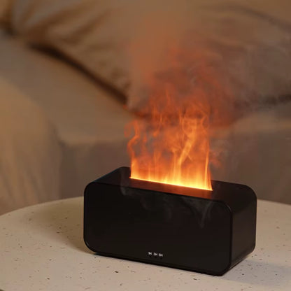 Flame Aroma Diffuser,Fragrance Essential Oil Diffuser Humidifier,With 3D Flame Night Light 120Ml for Bedroom, Home and Office